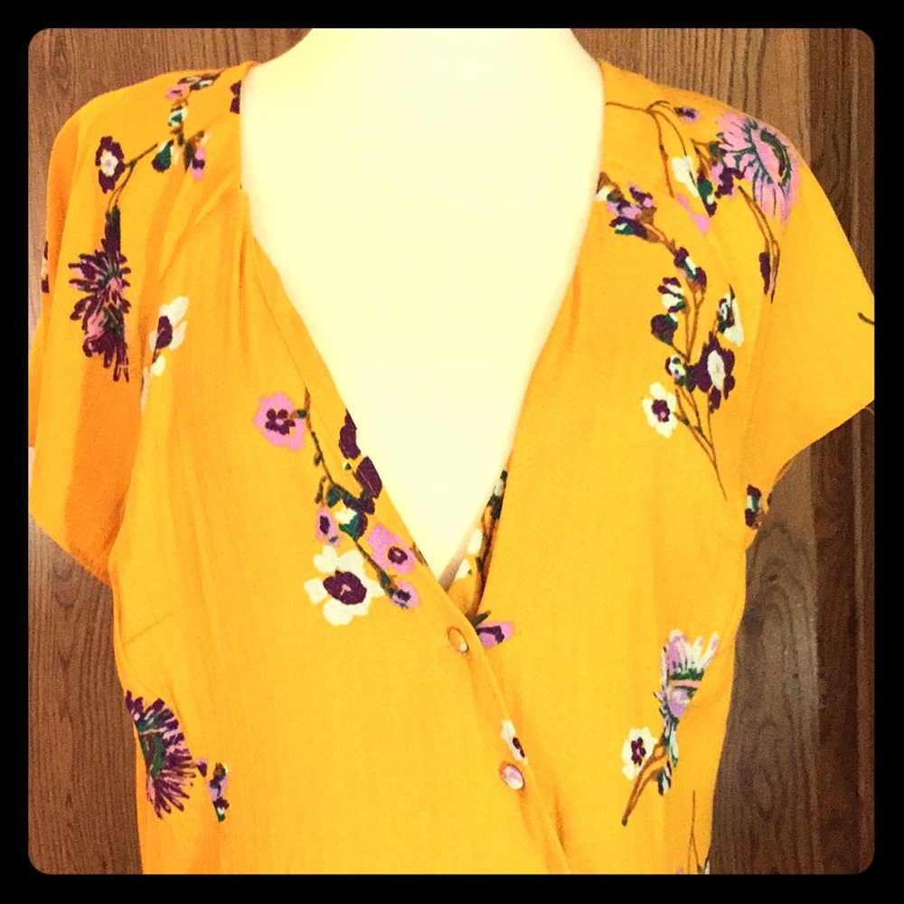 Free People Lost in You Floral Maxi Dress Hi Low